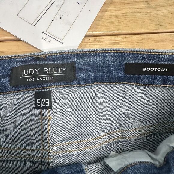 Judy Blue High Waist Bootcut Wide Leg Flare Jeans Medium Wash 9/29 NEW Cowgirl - Picture 12 of 15